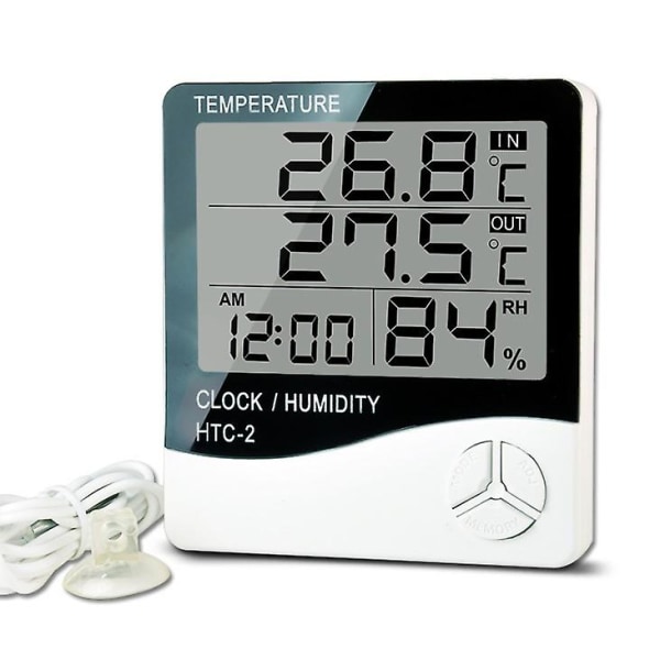 Digital LCD termohygrometer, växthus inomhustermometermonitor