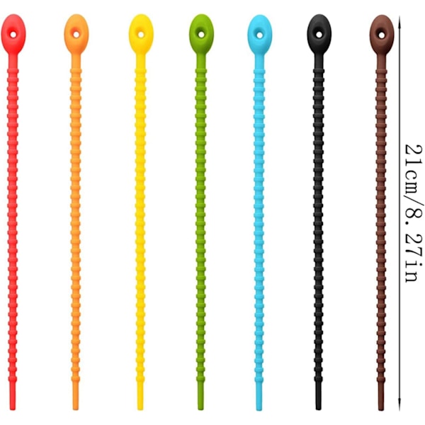 Färgglad silikon slipspåse Återanvändbar silikon slipspåse Skyddsband Matpåse Rullband 14st