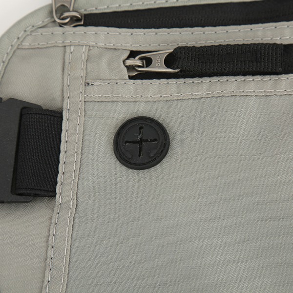 Multifunktionell anti-stöld midjeväska, dokumentväska, rese RFID passväska, nylon vattentät kortväska grey