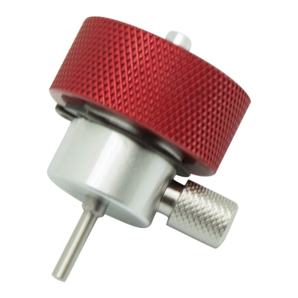 Propantankfyllningsadaptercylinder, röd propanpåfyllningskontakt med cap (röd) (1)