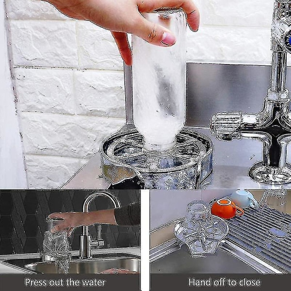 Glas diskbänk tillbehör blandare köksrengöringstvätt högtrycks automatisk kopptvätt silver
