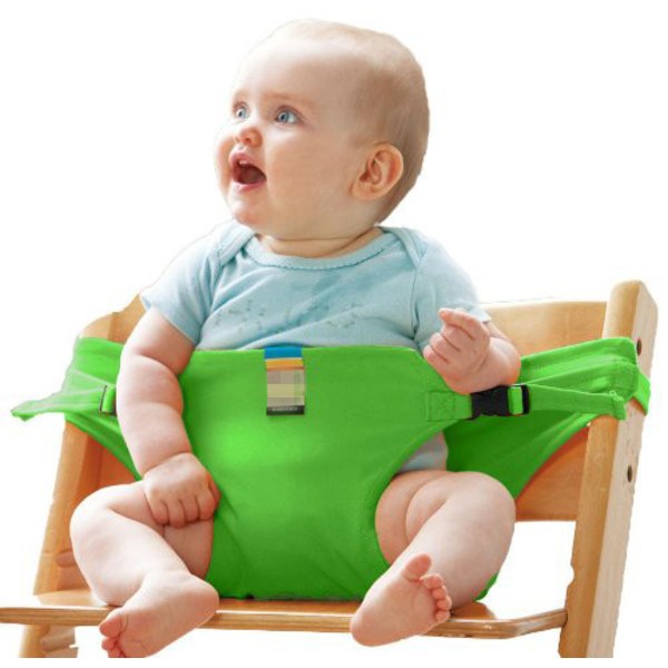 Baby Bärbar Stol Säkerhetsbälte Matstol Säkerhetsbälte Barnstol green