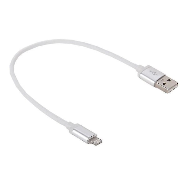25 cm Net Style Metal Head 8-stift till USB -data-/laddarkabel, för iPhone X / iPhone 8 & 8