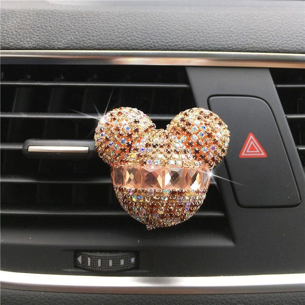 Mode parfym Clip Accessoarer Mickey Head Car Nya diamanter
