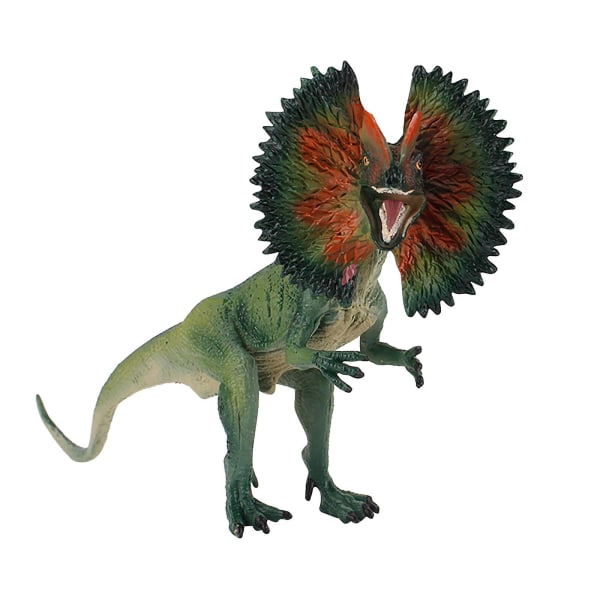 Realistisk dinosauriemodell naturtrogen Dilophosaurus Set present