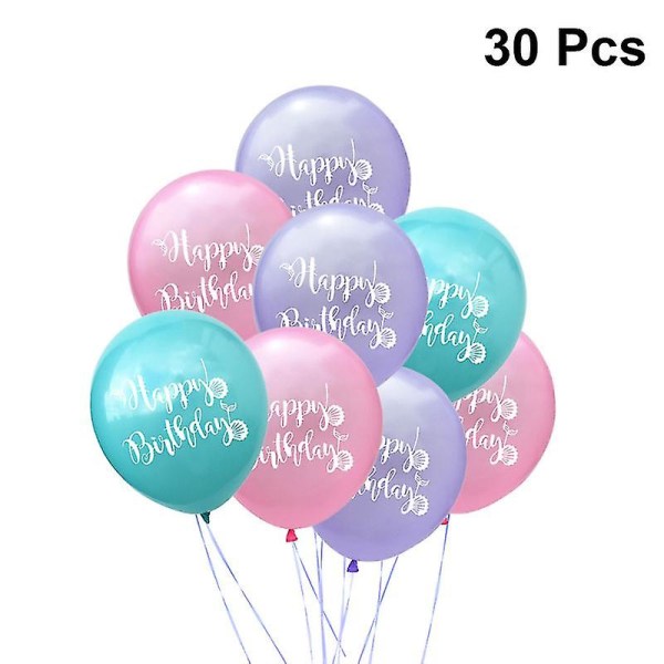 30 st ballonger med sjöjungfrutema