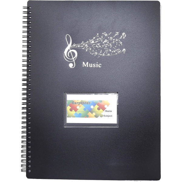 Musikmapp för att spela musik A4-storlek Papper Dokumenthållare Förvaring 40 fickor Klav Musikbord Filmapp Plast Konsertkörmapp
