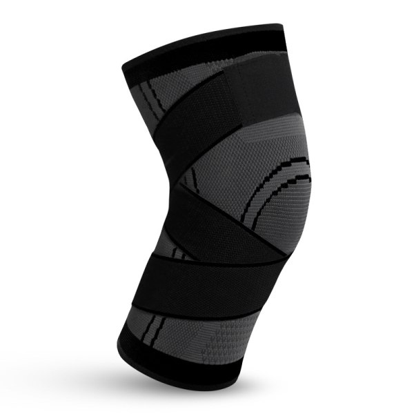 1 st Sports knäskydd för män trycksatta elastiska knäskydd Stöd för fitness Basketboll Volleyboll Brace Protector Crossfit black