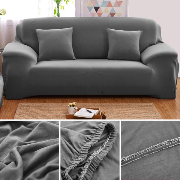 Stretch cover Home Decor 3-sits soffa - Super Stretch - Grå (195-230cm)