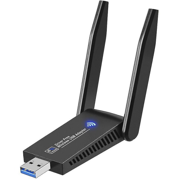 Carivent Ac1300 Mbps Kraftfull Wifi-dongel, Dual Band USB 3.0 Wifi-dongel, 2,4g/5,8ghz Wifi-dongel, PC/laptop/stationär/surfplatta Wifi USB -adapter, kompatibel