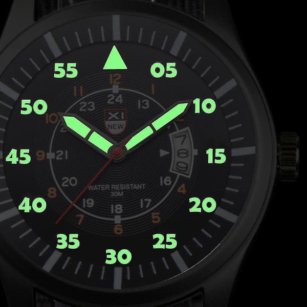 Military Herr Quartz Army Watch Black Dial Date Luxury Sport Wrist Wat