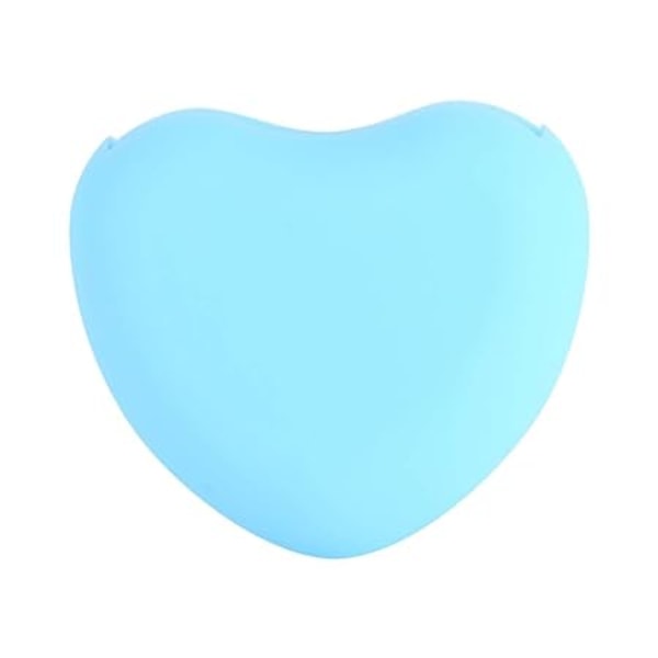 Silikonborstrengöringsmedel, hjärtform Silikonsminkborstrengöringstillbehör (blå) sky blue