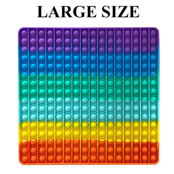 Big Putter Pop Fidget Toy, Big Rainbow Pop, 256 bubblor, 12 tum