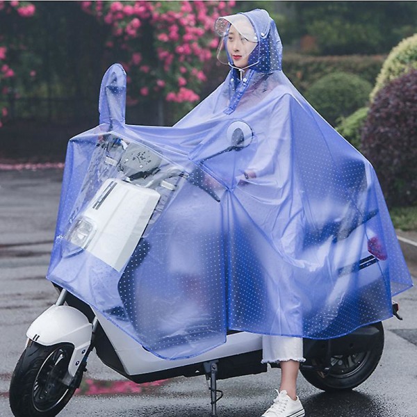 Regnrock Transparent vindtät ogenomtränglig enkel dubbel för cykel och motorcykel