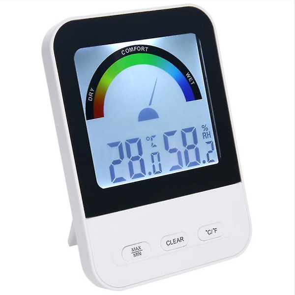 Digital elektronisk termometer med LCD-bakgrundsbelysning inomhusväxthus