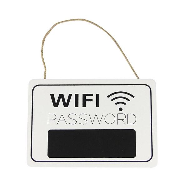 Pastoral heminredningsbutik hotell offentlig plats wifi lösenord trädörrplatta hem väggdekoration toalettlistning (1 st)
