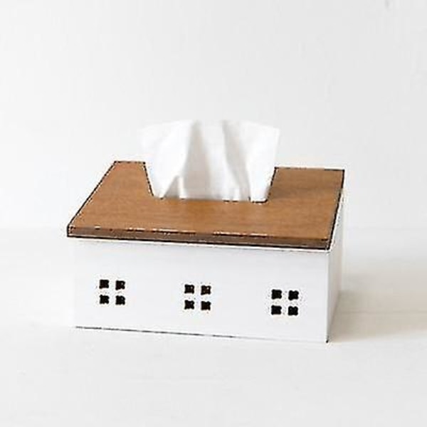 Förvaringslåda för bordspapper för skrivbordet Enkel kreativ papperslåda i hemmet (dagbok plus vit)