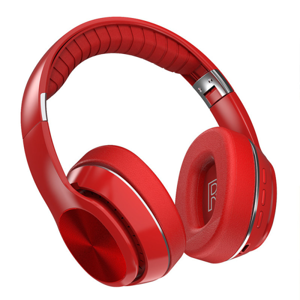 Over-ear trådlösa Bluetooth hörlurar 5.0 hopfällbara stereohörlurar red