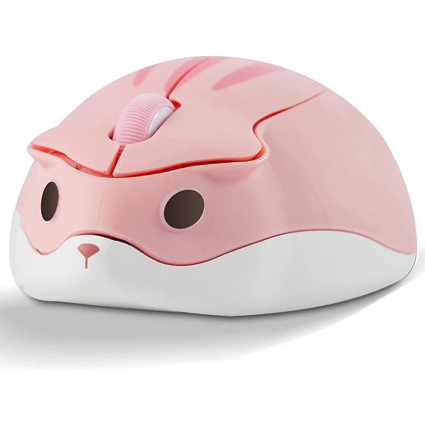 Söt hamsterformad mini tyst ergonomisk design liten bärbar mus pink