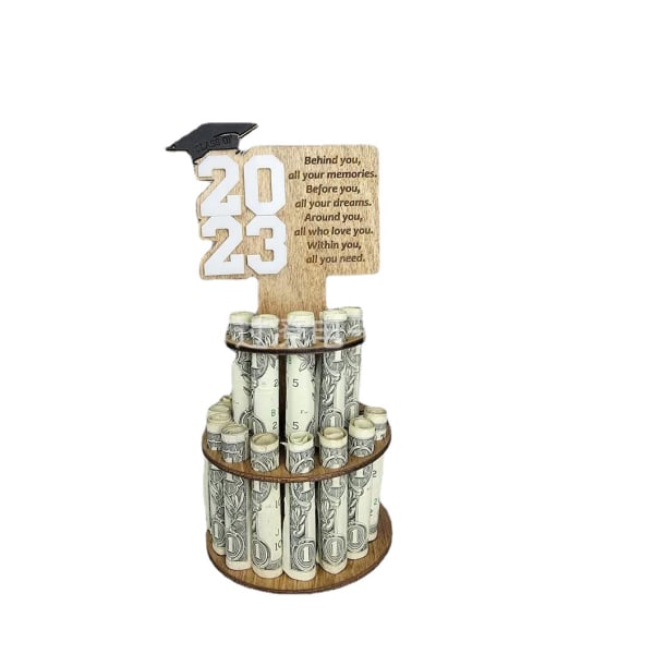Pengarklämma för examenspresenter - Kaka för examenspengar, 25-håls plånbok med dubbla lager, unika pengarklämma