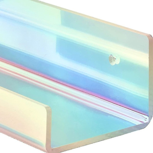 2st Rainbow Akryl Väggmonterad flytande bokhylla