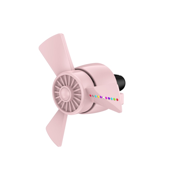 Billuftfräschare Bilspridare Roterande propeller Luftutlopp Ventilationsfräschare pink