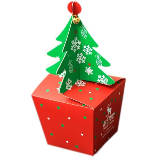 5x Julafton Äppellåda Godislåda Kakor Kakor Bonbonniere Förpackning Små presenter för barn Träddekoration