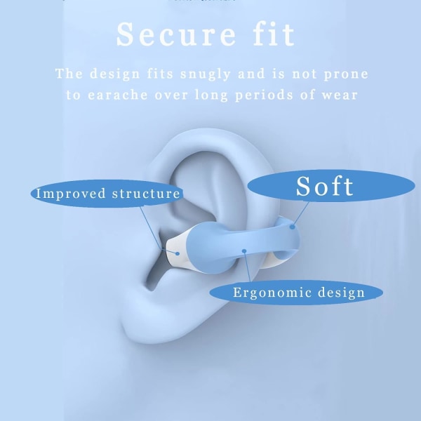 Trådlösa öronklämmor Bluetooth hörlurar Brusreducerande privatmodell spelhörlurar No Delay Gaming-hörlurar (1 st) white