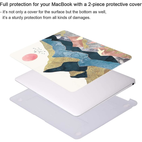 MacBook Air 13 Tumsfodral 2020 2019 2018 Utgåva A2337/a2179/a1932 Med Display Touch ID, Hållbart Hårdplastfodral