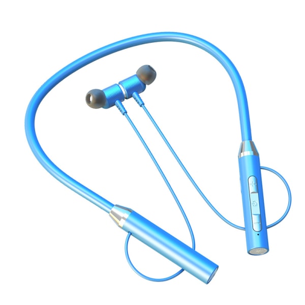 Trådlösa bluetooth öronsnäckor med vibrerande påminnelsehalsband för inkommande samtal blue