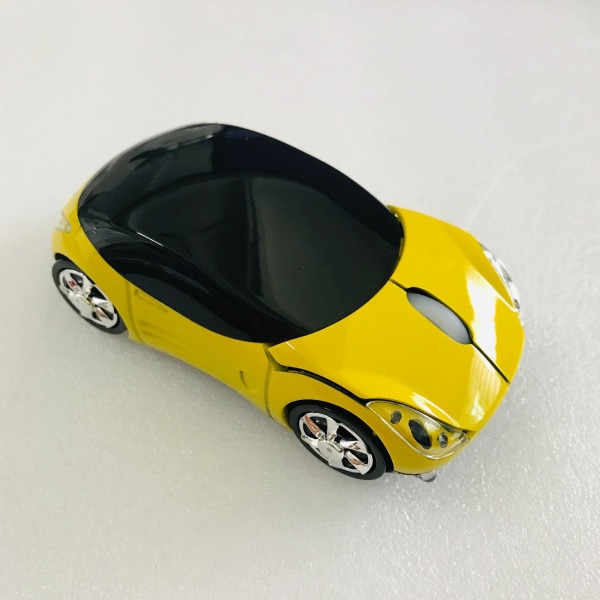 Trådlös bilmus Populär Cool 3D-sportbilsdatormus yellow