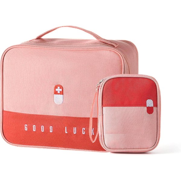 Dww-(rosa 2st) Sac De Rangement Pour Bote Mdicale En Tissu, Bote Soffor Familiale Portable, Organisateur Multifonctionnel, 25x20x13,5cm