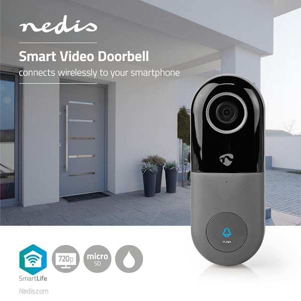 Nedis WiFi Smart Video Doorbell | App Control | HD 720p
