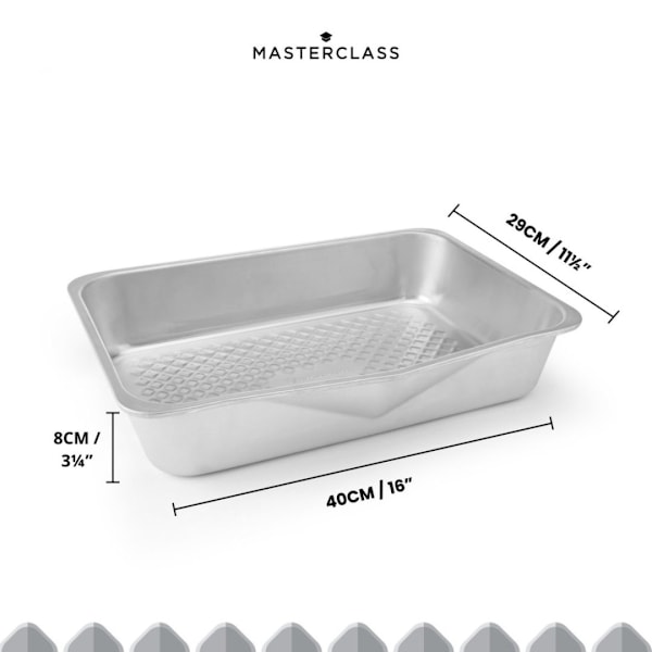 MasterClass Recycled Aluminium Roasting Pan with Pouring Spout - 40x29cm
