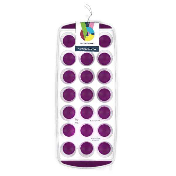 Colourworks Pop Out Flexible Ice Cube Tray Red