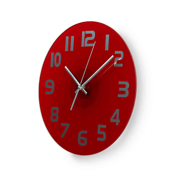 Nedis Wall Clock Glass 30cm Black