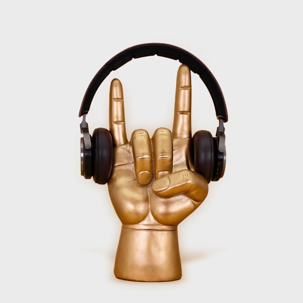Luckies Rock On Headphone Stand - Gold