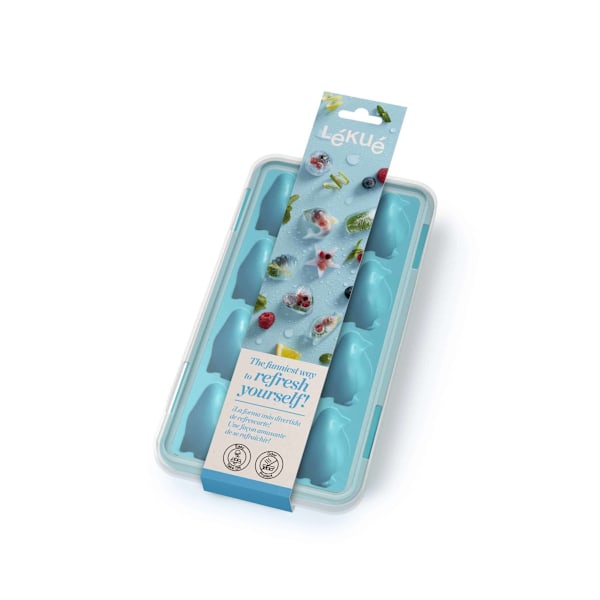 Lékué Ice Cube Tray - Pinguin - Turqoise