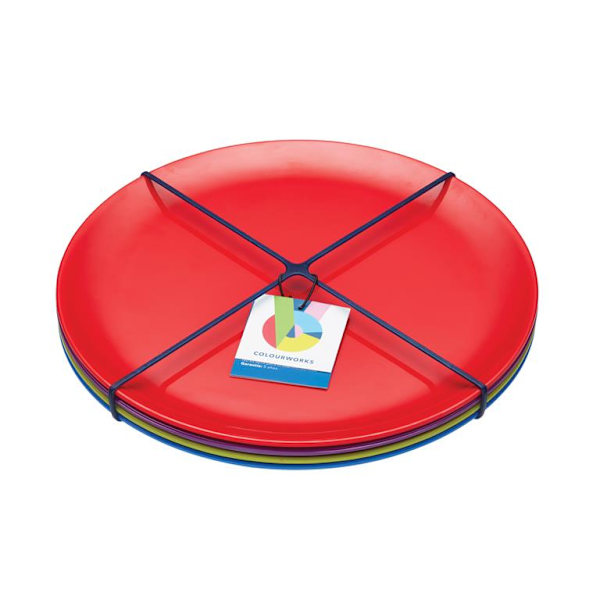Colourworks Melamine Dinner Plates - Set 4pcs