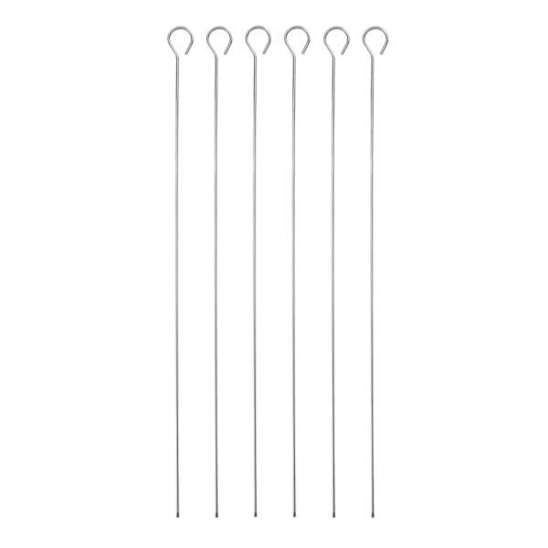 MasterClass Stainless Steel Flat Sided Skewers 40cm - 6pcs