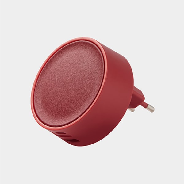 Lexon Design PowerON Dual USB Wall Charger Red