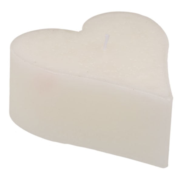 Out of the Blue Large Block Candle in Heart Shape Red