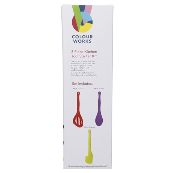 Colourworks Silikoni Keittiöväline Setti - 3 Kappaletta, Monipuolinen ja Kestävä RuokavälineSetti
