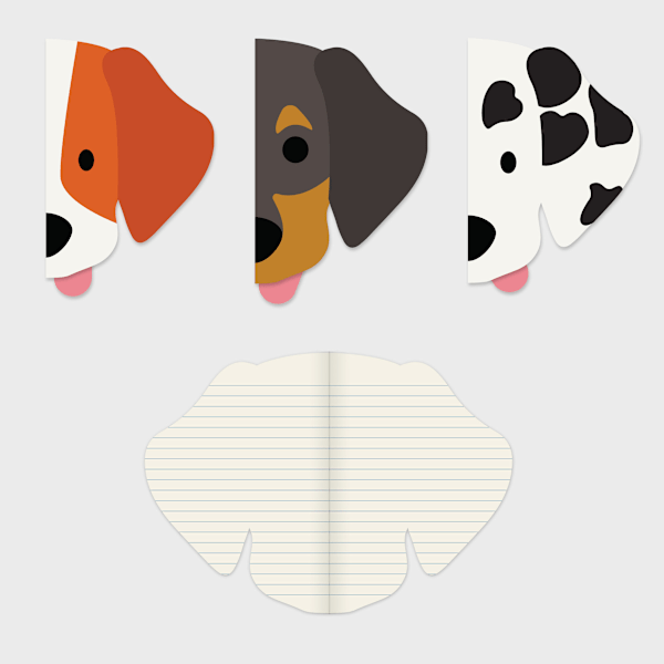 Suck UK Animal Notebook Set of 3pcs. - Dog