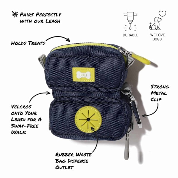 BUILT PET Duo Poop and Treat Bag - Blue
