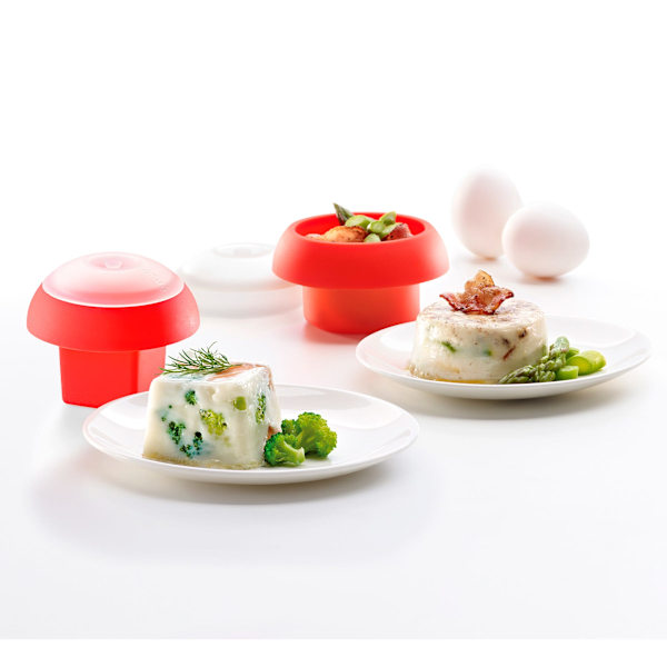 LÉKUÉ OVO Kit 2 pcs. (Cube & Cylinder) - Red Red