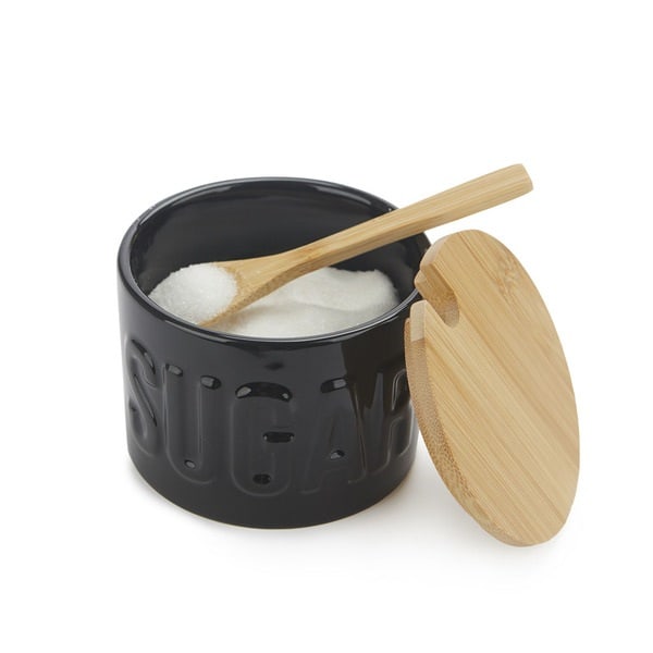 Balvi Sugar Bowl Sugar Ceramic/Bamboo Yellow