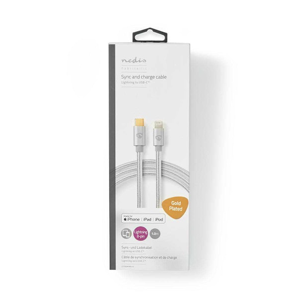Nedis USB-kaapeli, USB Type C - Apple Lightning 8-pin - 1.0m