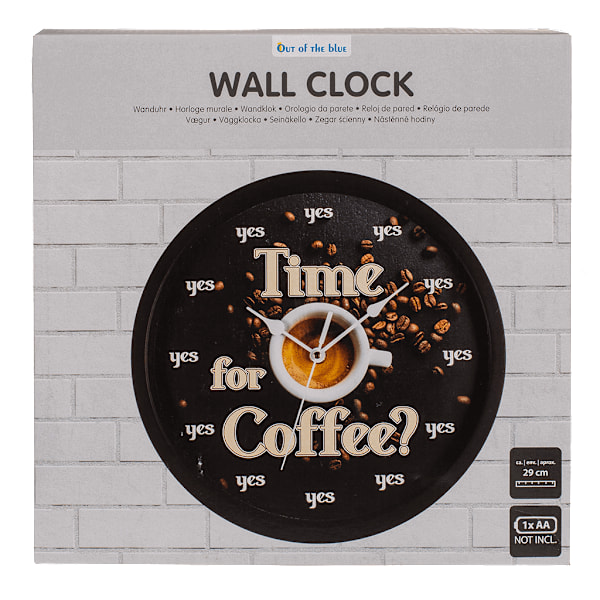 Out of the Blue Wall Clock - Time for Coffee