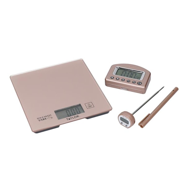 Taylor Pro Kitchen Scales, Timer &amp; Thermometer Set Silver
